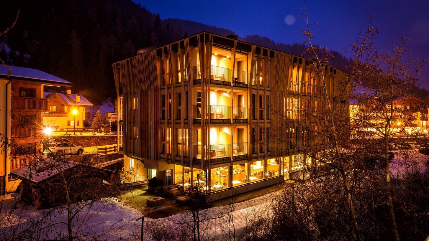 Hotel with wooden structure in South Tyrol | © Edenselva - Mattia Gasparotto